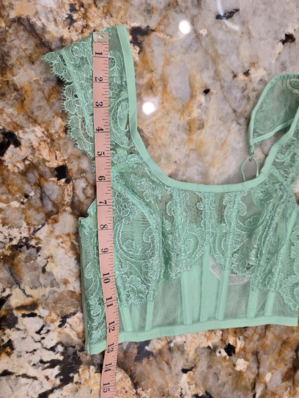 NWT Victoria's Secret Dream Angels Floral Lace Corset Top Mint Green XS - Picture 5 of 7